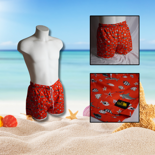 UOMO - Art. Boxer Acquario Rosso.